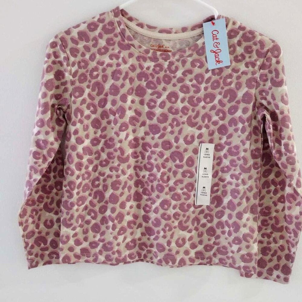 Cat and Jack cheetah girls print long sleeve size 8